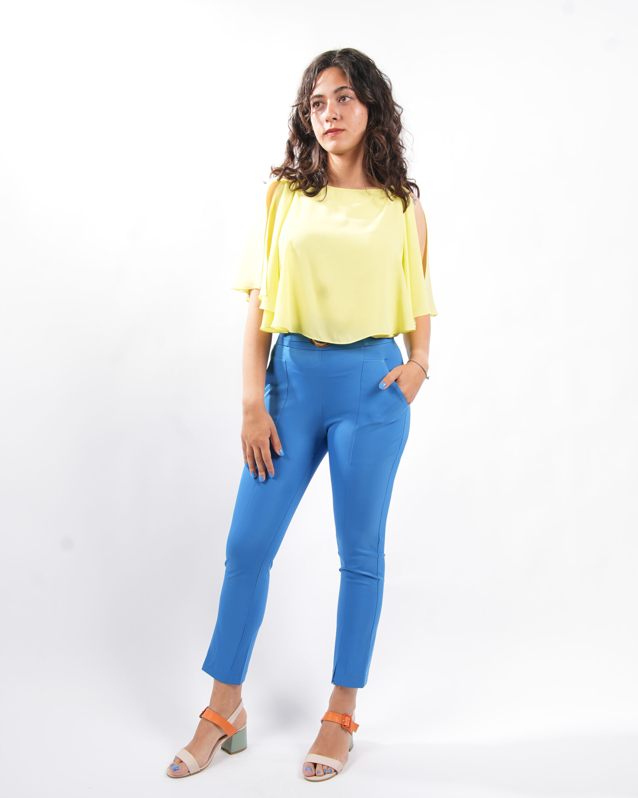 ROMAN SARI ŞİFON BLUZ (36) - Görsel 4