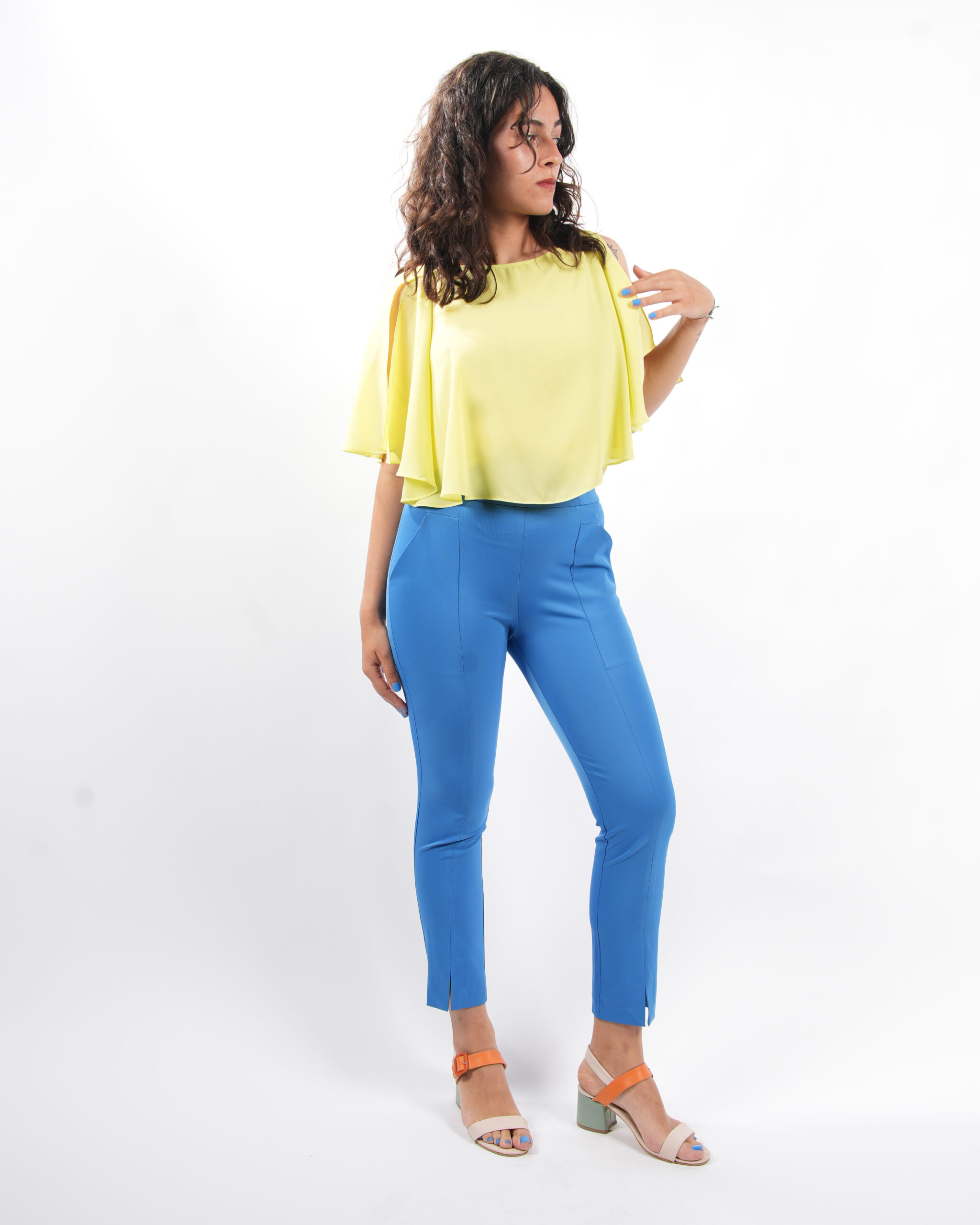 ROMAN SARI ŞİFON BLUZ (36)