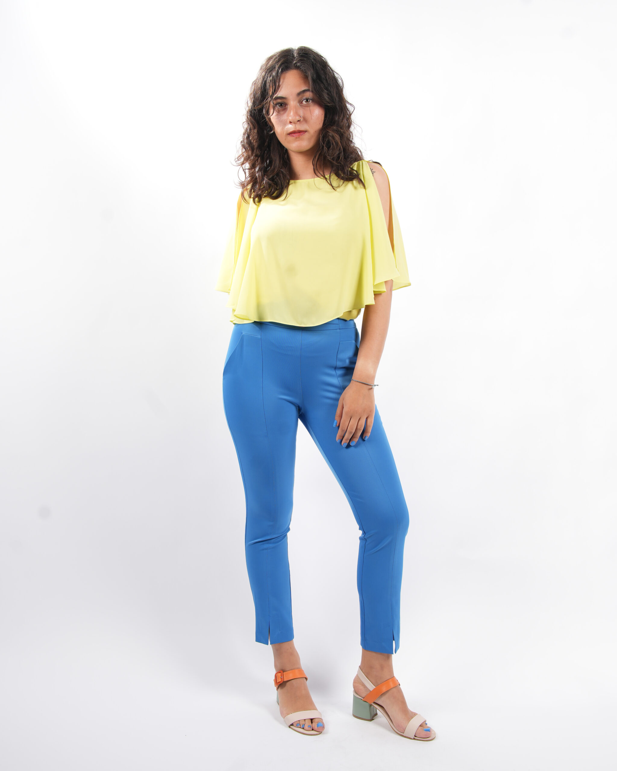 ROMAN SARI ŞİFON BLUZ (36) - Görsel 2