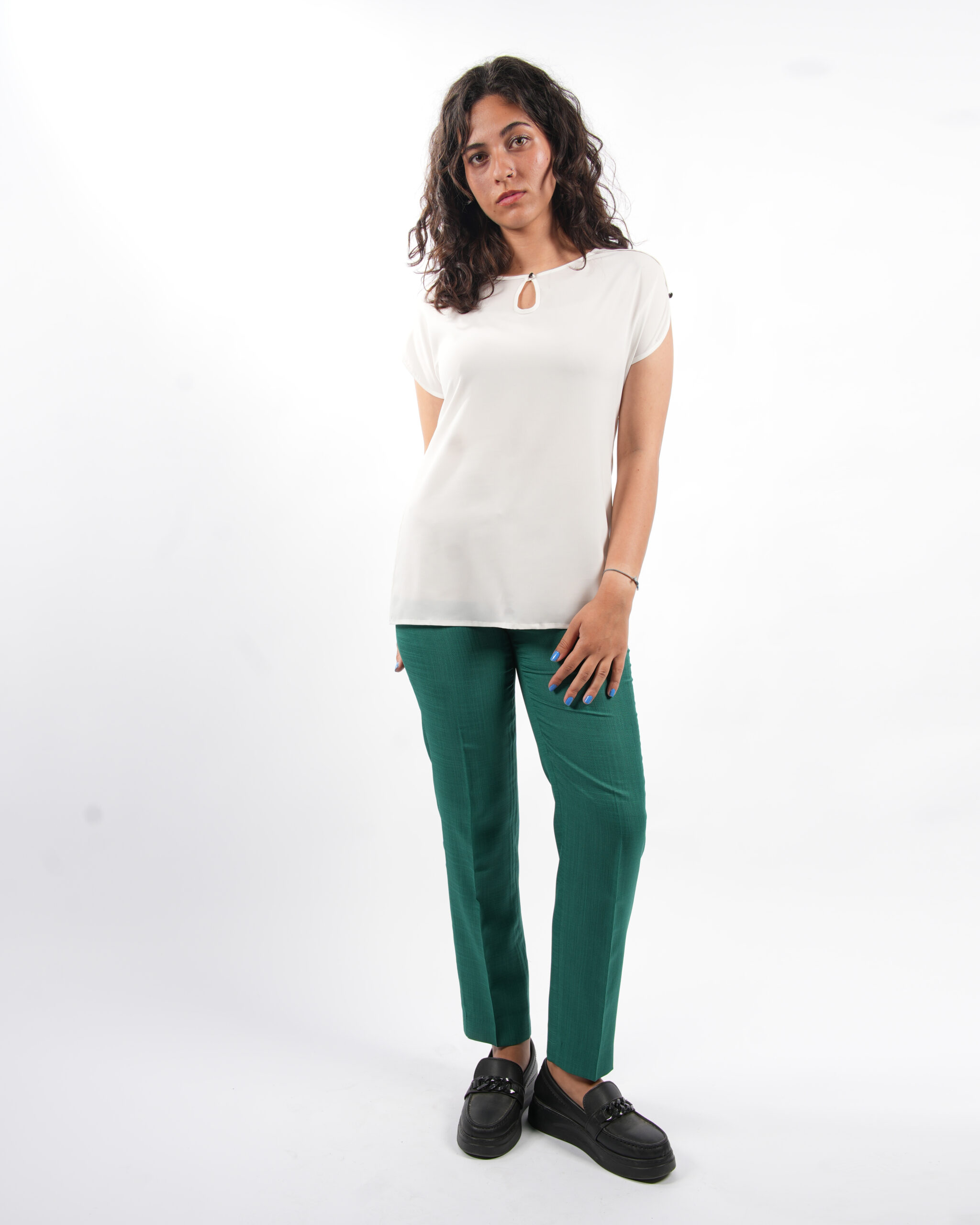 YEŞİL ELDE DİKİM YAZLIK KUMAŞ PANTOLON (36)
